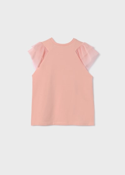 Mayoral Girls Age 8 Tulle Sleeved T-shirt