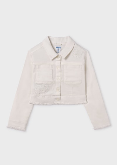 Mayoral Girls Age 8 Twill Cotton Short Jacket