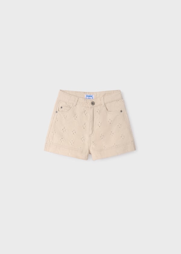 Mayoral Girls Age 8 Twill Denim Shorts