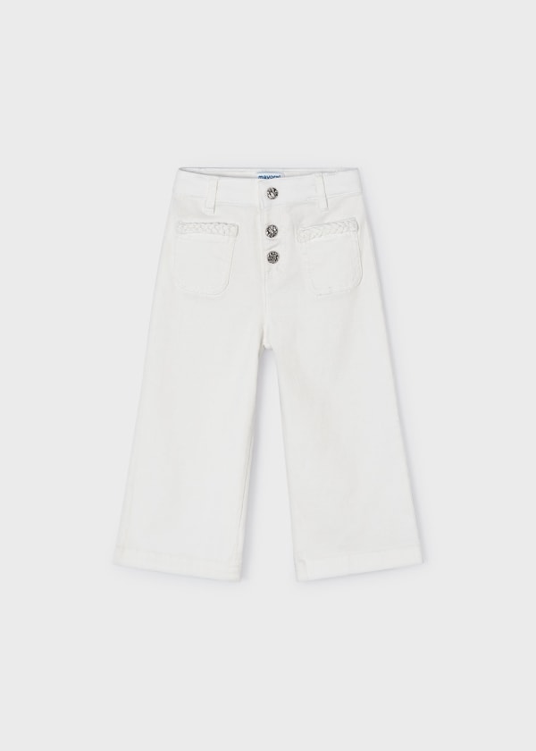 Mayoral Girls Age 4 Wide Leg Jeans