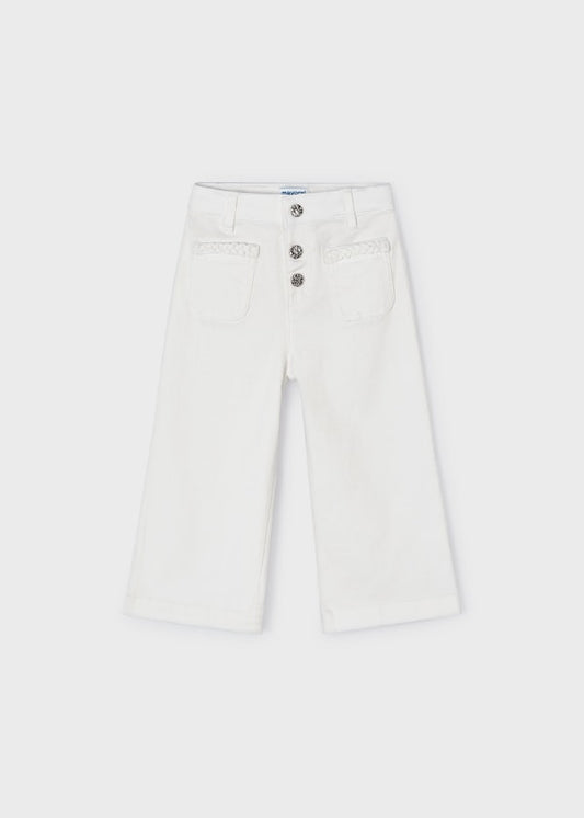 Mayoral Girls Age 4 Wide Leg Jeans