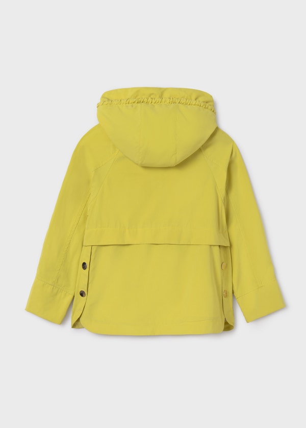 Mayoral Girls Age 8 Lime Green Hooded Windbreaker.