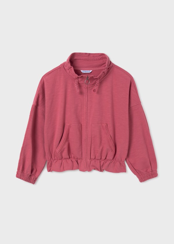 Mayoral Girls Age 8 Zip Up Top