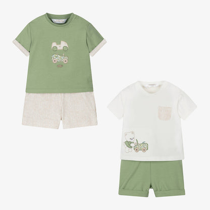 Mayoral Four-Piece Shorts & T-Shirt Set Boys Newborn (0-1 Month)