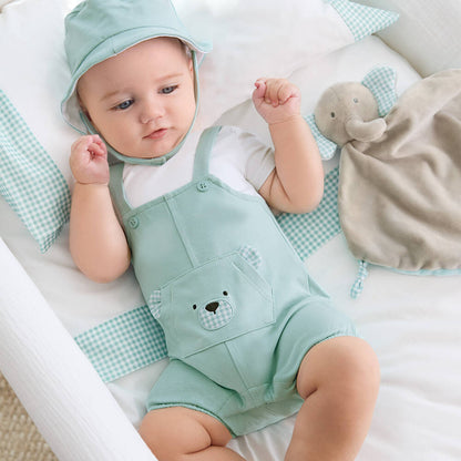 Mayoral Newborn Boys Short Romper/ Bodysuit with Hat