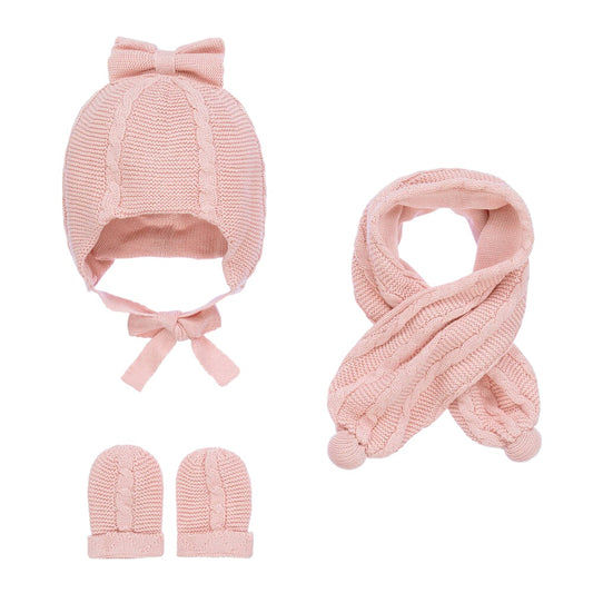 Mayoral Newborn Girls Three-Piece Knit Set