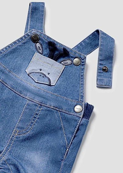 Mayoral Newborn Boys Denim Dungaree Short Set 1624-61