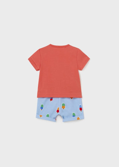 Mayoral Newborn Boys Printed Shorts and T Shirt Set 1224–80