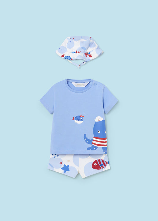 Mayoral Newborn Three-Piece Swim Set 1620-55