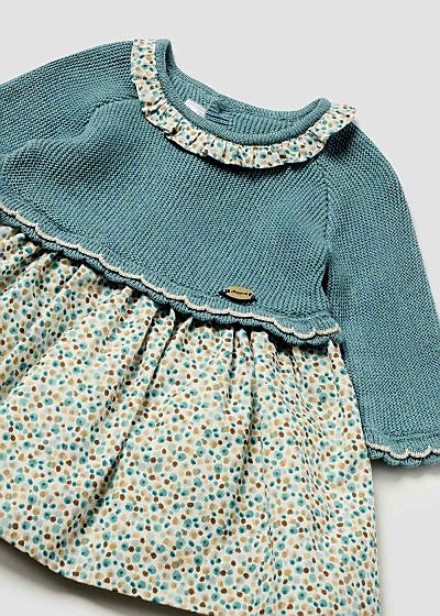 Mayoral Newborn Girls Combined Knit Dress 2886 18