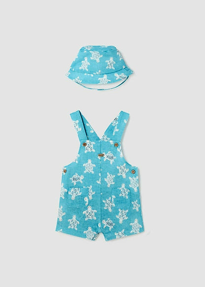 Mayoral Newborn Boys Dungaree And Hat Set 1613–36