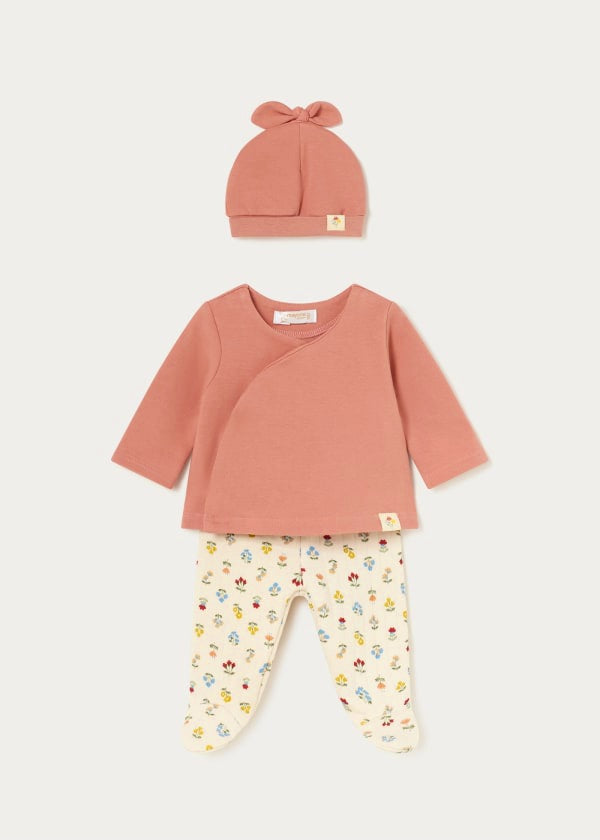 Mayoral Newborn Girls Leggings Set With Hat 2520 9