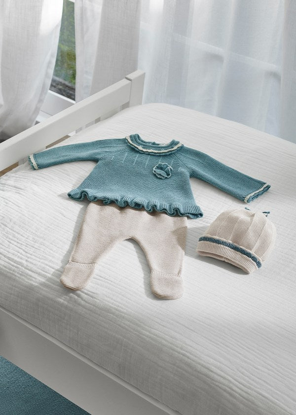 Mayoral Newborn Girls Three-Piece Knit Set 2502