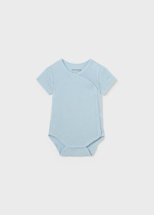 Mayoral Newborn Girls Openwork Cotton Bodysuit