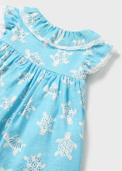 Mayoral Newborn Girls Printed  Dress with Pants 1830-65