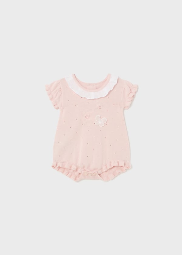 Mayoral Newborn Girls Tricot Romper/Bodysuit