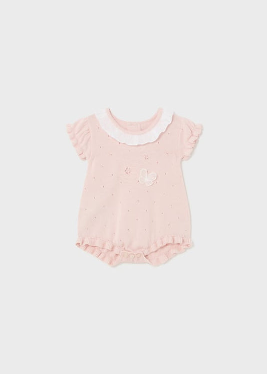 Mayoral Newborn Girls Tricot Romper/Bodysuit