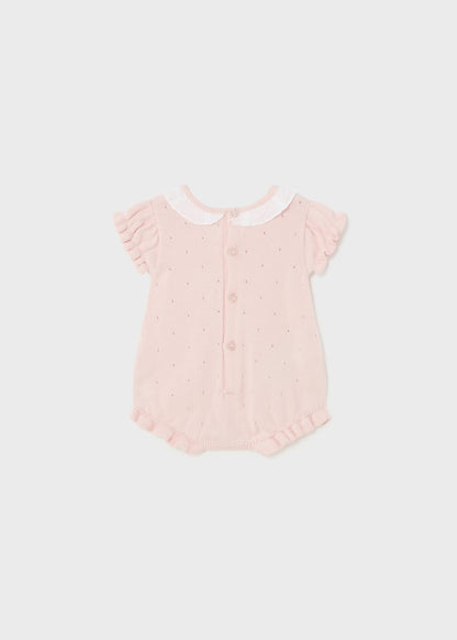 Mayoral Newborn Girls Tricot Romper/Bodysuit